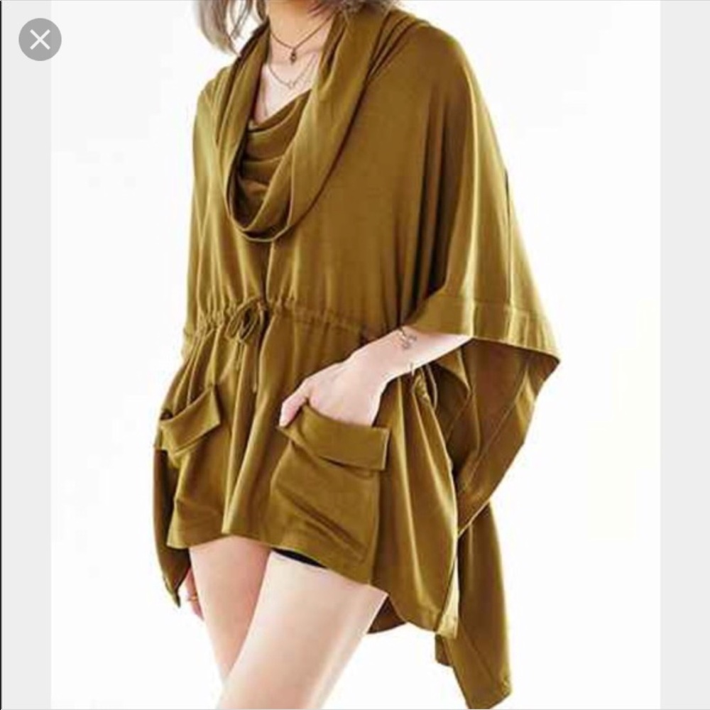 Silence + Noise green poncho